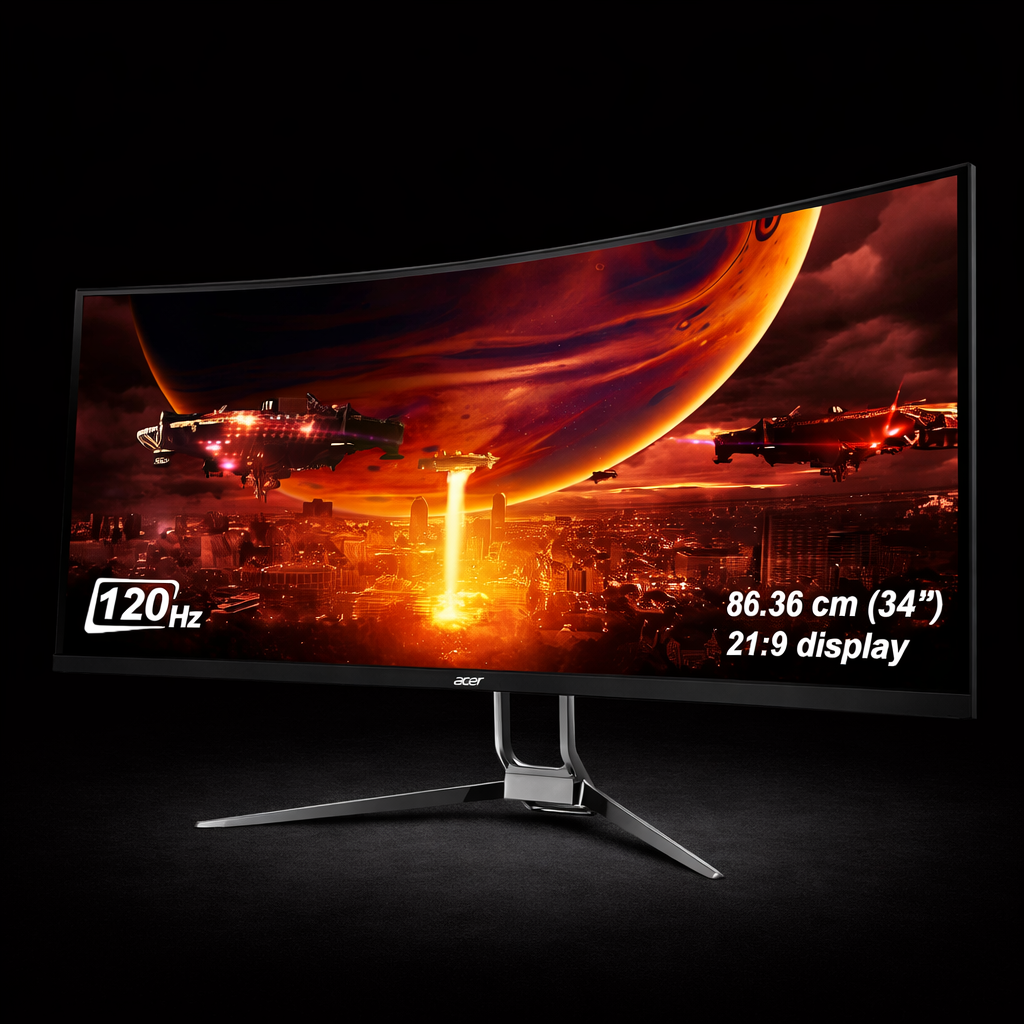 Acer ED343CUR J 34 Inch UWQHD 1000R Curved LED Monitor