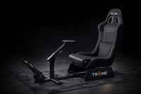 Trone RS1 + SteadyMat Floor Mat Combo- Charcoal Leather