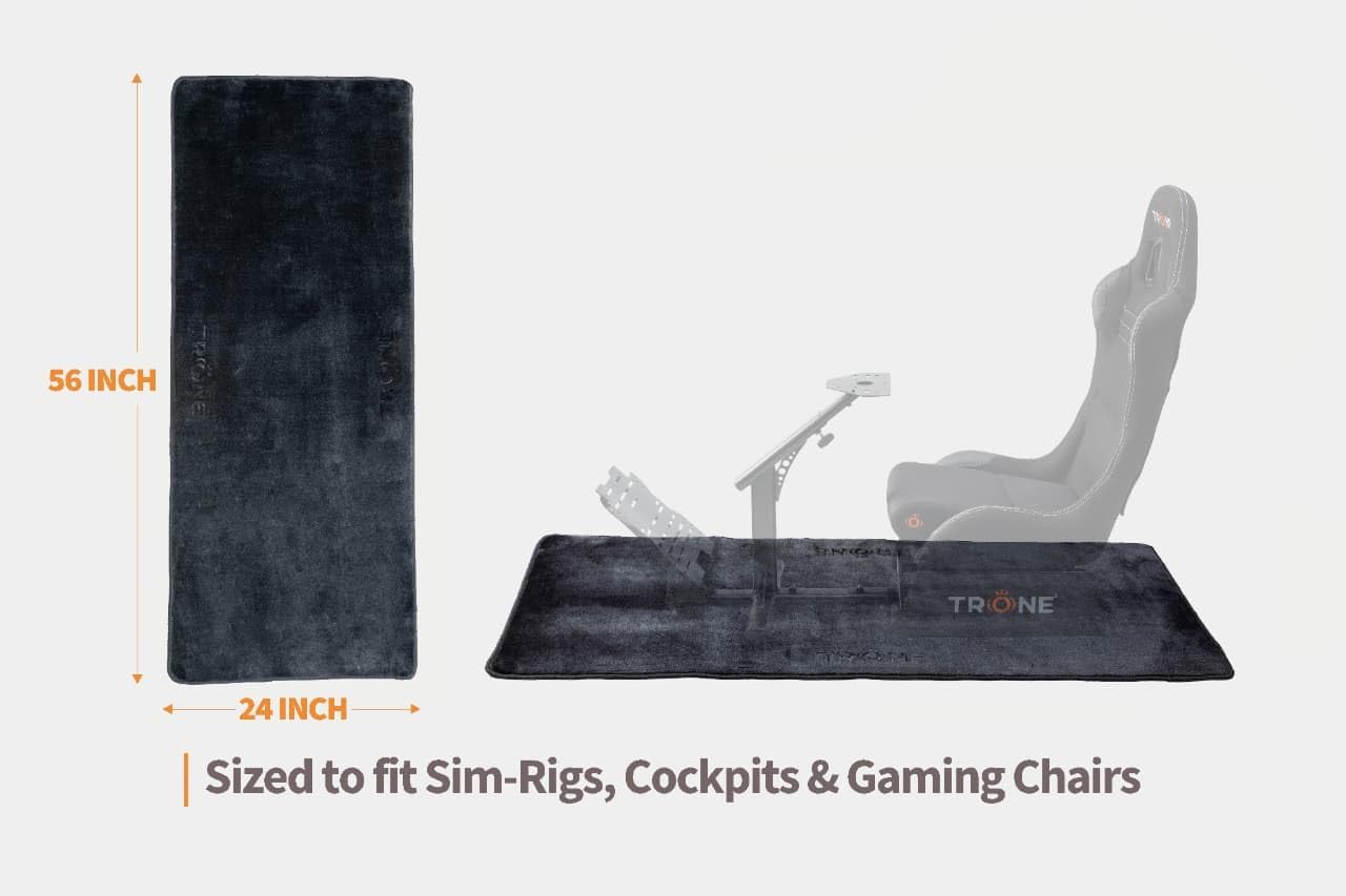 TRONE RS1 Racing Simulator plus steady Mat- Aero Black