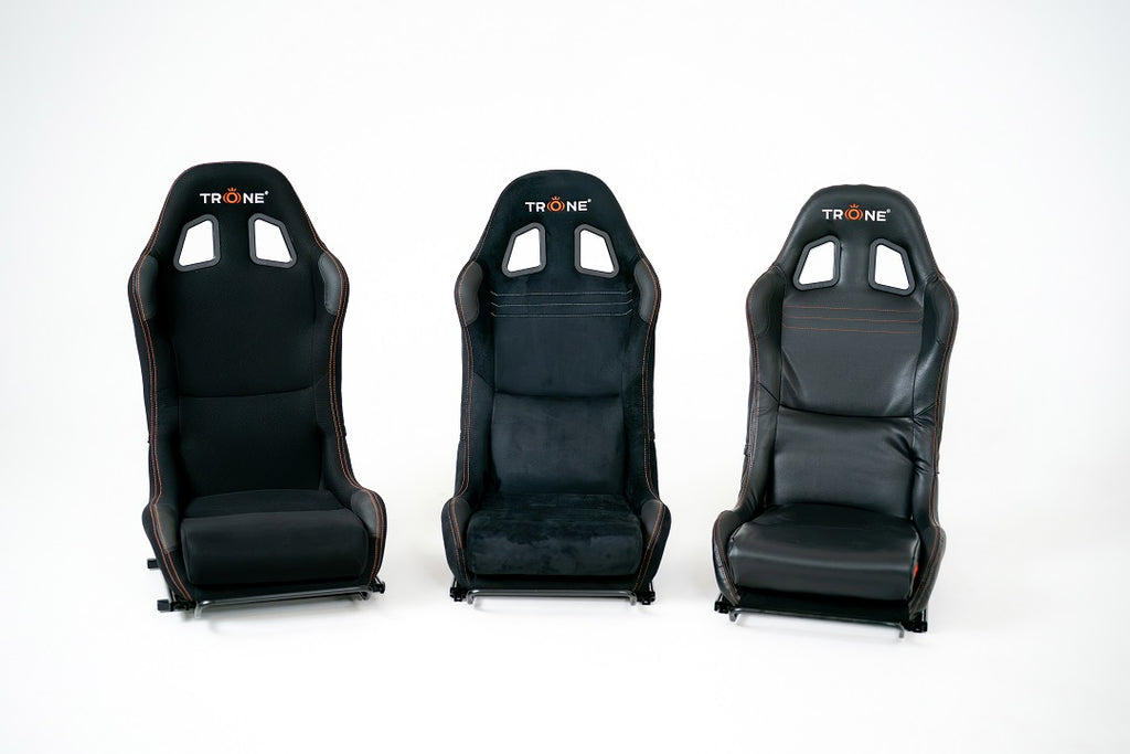 TRONE Steady Seat: Ergonomic Sim Racing Seat Add-On for Trone SteadyStand Pro | Aero Black Variant