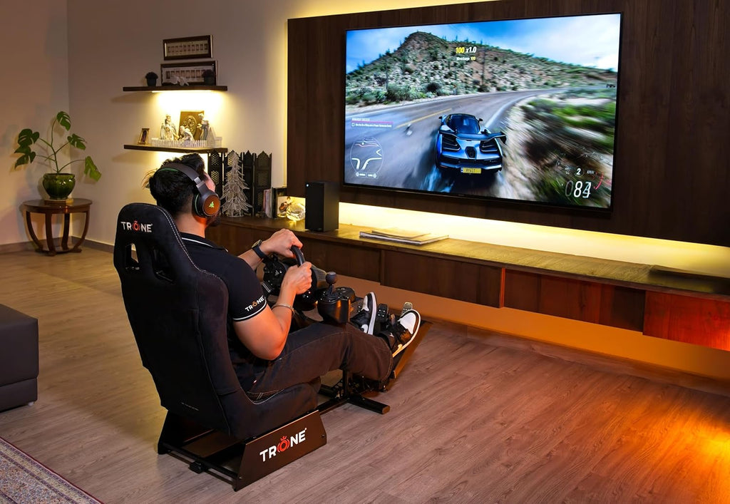 TRONE RS1  Racing Chair & Cockpit Driving-Suede Black