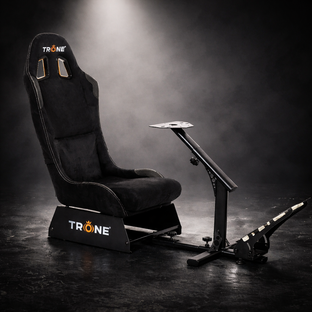 TRONE RS1  Racing Chair & Cockpit Driving-Suede Black