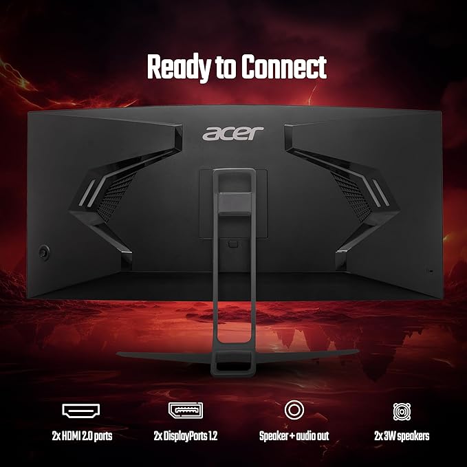 Acer ED343CUR J 34 Inch UWQHD 1000R Curved LED Monitor