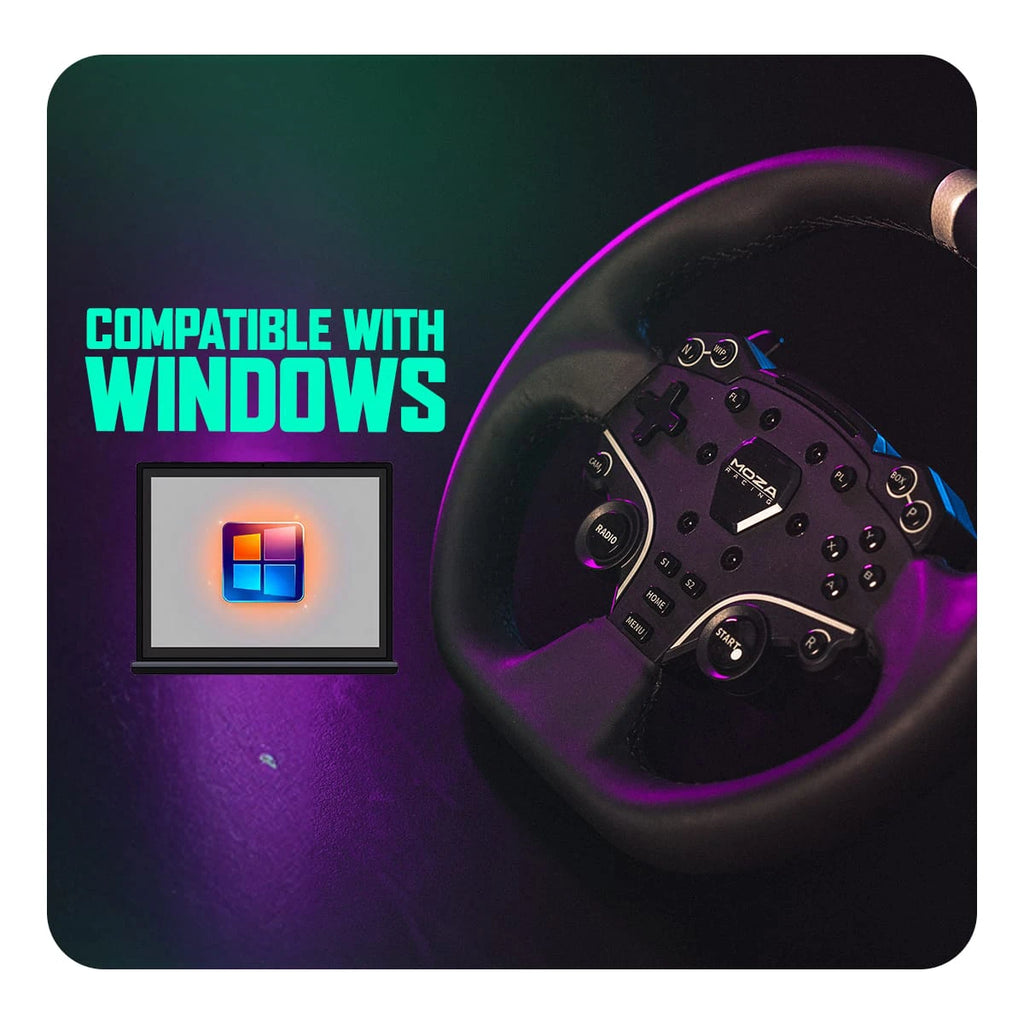 Moza R5 Racing Bundle for PC, R5 Wheelbase, SR-P Lite Pedals, Table Clamp