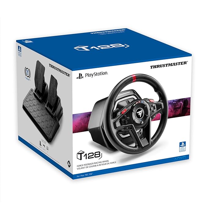 Thrustmaster T128 Force Feedback Racing Wheel and Magnetic Pedals