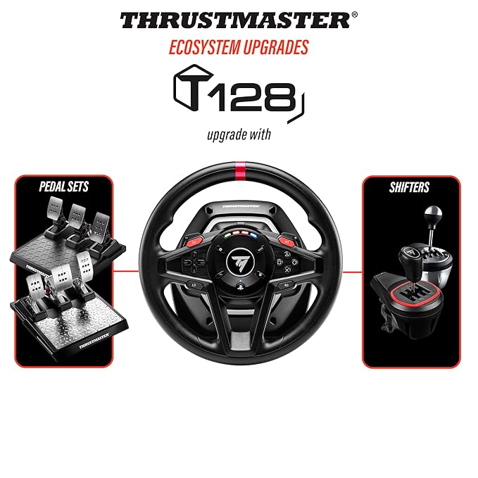 Thrustmaster T128 Force Feedback Racing Wheel and Magnetic Pedals